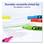 Avery Hi-Liter Desk-Style Highlighters - Chisel Marker Point - Washable - Fluorescent Yellow, Fluorescent Blue, Fluorescent Green, Fluorescent Orange, Fluorescent Pink Ink - Water Based - Plastic Tip (AVE98034) Product Image 
