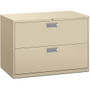 HON Brigade 600 H692 Lateral File - 28.4" Height x 42" Width x 18" Depth - 2 - Material: Steel - Finish: Putty Product Image 