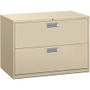 HON Brigade 600 H692 Lateral File - 28.4" Height x 42" Width x 18" Depth - 2 - Material: Steel - Finish: Putty Product Image 