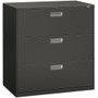 HON Brigade 600 H693 Lateral File - 40.9" Height x 42" Width x 18" Depth - 3 - Finish: Charcoal Product Image 