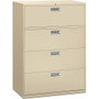 HON Brigade 600 H694 Lateral File - 53.3" Height x 42" Width x 18" Depth - 4 - Material: Steel - Finish: Putty Product Image 