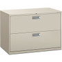 HON Brigade 600 H692 Lateral File - 28.4" Height x 42" Width x 18" Depth - 2 - Finish: Light Gray Product Image 