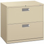 HON Brigade 600 H672 Lateral File - 28.4" Height x 30" Width x 18" Depth - 2 - Finish: Putty Product Image 