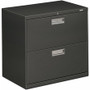 HON Brigade 600 H672 Lateral File - 28.4" Height x 30" Width x 18" Depth - 2 - Finish: Charcoal Product Image 