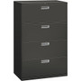 HON Brigade 600 H684 Lateral File - 53.3" Height x 36" Width x 18" Depth - 4 - Finish: Charcoal Product Image 