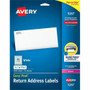 Avery Easy Peel Mailing Laser Labels - 1/2" Width x 1 3/4" Length - Permanent Adhesive - Rectangle - Laser - White Product Image 