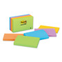 Post-it Notes Original Lined Notepads - Floral Fantasy Color Collection - 500 - 3" Flag/Note Width x 5" Flag/Note Length - Rectangle - 100 Sheets per Pad Product Image 