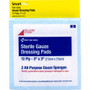 First Aid Only Sterile Gauze Dressing Pads - 12 Ply - 3" Width x 3" Length - White Product Image 
