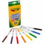 Crayola Thinline Washable Markers - Fine Marker Point - Washable - Red, Orange, Yellow, Green, Blue, Violet, Brown, Black Ink - Water Based Product Image 