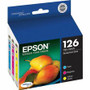 Epson DURABrite No. 126 Original Inkjet Ink Cartridge - Cyan, Magenta, Yellow - 3 / Pack - Inkjet - Cyan, Magenta, Yellow Product Image 
