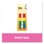 Post-it Flags - 40 x Red, 40 x Yellow, 40 x Blue, 40 x Green - 1" Flag/Note Width x 1 3/4" Flag/Note Length - Rectangle - Unruled - Red, Yellow, Green, Blue, Assorted (MMM680RYGB2) Product Image 