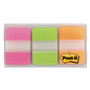 Post-it Durable Tabs - 1.50" Tab Height x 1" Tab Width - Removable - Pink, Purple, Orange, Semi-transparent Tab(s) - Wear Resistant, Tear Resistant, Durable, Repositionable, Writable, Removable, Reusable (MMM686PGO) Product Image 