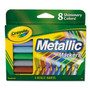 Crayola 8-color Metallic Markers - Cobalt Blue, Green Machine, Slick Silver, Copper Mine, Gold Ingot, Purple Steel, Black Iron, Pink Bling Ink (CYO588628) Product Image 
