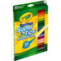 Crayola Washable Super Tips Markers, Fine/Broad Bullet Tips, Assorted Colors, 20/Set Product Image 