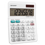 Sharp Calculators EL-310WB 8-Digit Professional Mini-Desktop Calculator - 4-Key Memory, Sign Change, Backspace Key, Auto Power Off, Double Zero - 8 Digits - LCD - 1" Height x 3.4" Width x 4.8" Depth - White (SHREL310WB) Product Image 