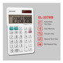 Sharp Calculators EL-377WB 10-Digit Professional Handheld Calculator - Sign Change, Auto Power Off - 10 Digits - LCD - 0.3" Height x 2.8" Width x 4.8" Depth - White (SHREL377WB) Product Image 