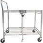 Bostitch Stowaway Utility Cart - 2 Shelf - 250 lb Load Capacity - 4 Casters - 35" Width x 37.25" Depth x 22" Height - Chrome (BOSBSACLGCR) Product Image 