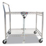 Bostitch Stowaway Utility Cart - 2 Shelf - 250 lb Load Capacity - 4 Casters - 35" Width x 37.25" Depth x 22" Height - Chrome (BOSBSACLGCR) Product Image 