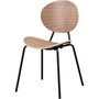 Lorell Bentwood Cafe Chairs - Plywood Seat Material - Plywood Back Material - Metal, Powder Coated Steel Frame Material - Walnut (LLR42962) Product Image 