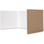 Flipside 12 x 48 Tri-fold Study Carrel - 48" Width x 12" Height48" Length - Corrugated - White Product Image 