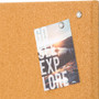 U Brands Frameless Cork Canvas Bulletin Board - 14" Board Height x 14" Board Width - Natural Cork Surface - Self-healing, Frameless, Easy Installation, Sleek Style, Self-healing, Mounting System (UBR463U0004) Product Image 