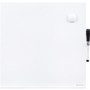 U Brands Magnetic Frameless Dry-Erase Board - 14" (1.2 ft) Width x 14" (1.2 ft) Height - White Painted Steel Surface - Square - Horizontal/Vertical - Magnetic (UBR460U0004) Product Image 