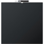 U Brands Frameless Magnetic Chalkboard - 14" (1.2 ft) Width x 14" (1.2 ft) Height - Black Painted Steel Surface - Square - Horizontal - Magnetic Product Image 