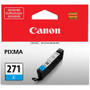 Canon CLI-271 Original Standard Yield Inkjet Ink Cartridge - Cyan - 1 Each - Inkjet - Standard Yield - Cyan Product Image 