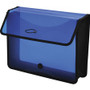 Lion EXPAND-N-FILE Letter File Wallet - 8 1/2" x 11" - 3" Expansion - Transparent Blue Product Image 