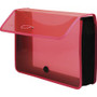 Lion EXPAND-N-FILE Letter File Wallet - 8 1/2" x 11" - 3" Expansion - Transparent Pink Product Image 