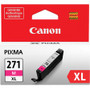Canon CLI-271 Original High Yield Inkjet Ink Cartridge - Magenta - 1 Each - Inkjet - High Yield - Magenta Product Image 