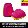Tekk Protection Multipurpose Respirator Replacement Cartridges - Liquid, Gases, Vapor Protection - Pink (MMM60923HB1C) Product Image 