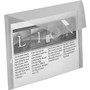 Lion 22070CR Letter Recycled Vinyl File Pocket - 8 1/2" x 11" - 2 Pocket(s) - Poly - Clear - Weather Proof, Hook & Loop Closure, Flap Closure, Heavy Duty Product Image 
