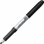 BIC Mark-it Fine Point Permanent Markers - Fine Marker Point - Retractable - Black Ink - Silver Barrel - 1 Dozen/Box (BICGPM11BKCT) Product Image 