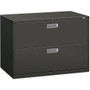 HON Brigade 600 H692 Lateral File - 28.4" Height x 42" Width x 18" Depth - 2 - Finish: Charcoal Product Image 