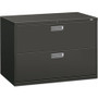HON Brigade 600 H692 Lateral File - 28.4" Height x 42" Width x 18" Depth - 2 - Finish: Charcoal Product Image 