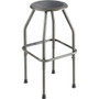 Safco Adjustable Height Diesel Stool Trolley - Polyurethane Seat Material - Powder Coated Frame Color - Steel Frame Material - Four-legged Base - Pewter Product Image 
