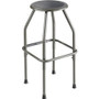 Safco Adjustable Height Diesel Stool Trolley - Polyurethane Seat Material - Powder Coated Frame Color - Steel Frame Material - Four-legged Base - Pewter Product Image 