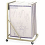 Safco Mobile Cart - 240 lb Load Capacity - Steel - 27" Width x 37.50" Depth x 61.63" Height - Sand Product Image 