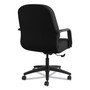 HON Pillow-Soft Mid-Back Chair | Center-Tilt | Fixed Arms | Black Fabric - Black Seat Color - (HON2092CU10T) Product Image 