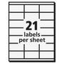 Avery Copier Mailing Labels, Copiers, 1.5 x 2.81, White, 21/Sheet, 100 Sheets/Box (AVE5360) View Product Image