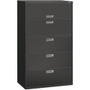 HON Brigade 600 H695 Lateral File - 64" Height x 42" Width x 18" Depth - 5 - Finish: Charcoal Product Image 