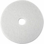 3M White Super Polish Pads - Round - 20" Diameter - Polishing, Floor, Buffing, Scrubbing - Wood Floor - 175 rpm to 600 rpm Speed Supported Product Image 