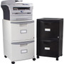 Storex Two-Drawer Mobile Filing Cabinet, 2 Legal/Letter-Size File Drawers, Gray, 14.75" x 18.25" x 26" Product Image 