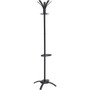 Alba Black Coat Stand - 10 Pegs - 68.9" Height x 19.7" Width - for Coat, Umbrella, Clothes - Metal - Black Product Image 