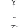 Alba Black Coat Stand - 10 Pegs - 68.9" Height x 19.7" Width - for Coat, Umbrella, Clothes - Metal - Black Product Image 