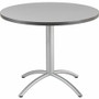 Iceberg CafeWorks 36" Round Cafe Table - Melamine Round Top - Powder Coated Base - Contemporary Style - 1.13" Table Top Thickness x 36" Table Top Diameter - 30" Height Product Image 