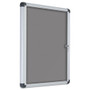 MasterVision SlimLine Magnetic Gray Fabric Enclosed Board - 36.60" Board Height x 26.40" Board Width x 0.70" Board Depth - (BVCVT630103690) Product Image 