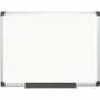 MasterVision Super Value Lacquered Steel Dry Erase Board - 48" (4 ft) Width x 36" (3 ft) Height - Lacquered Steel Surface - Anodized Aluminum Frame - Rectangle - Horizontal/Vertical Product Image 