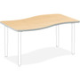 HON Build Series Ribbon Shape Tabletop - Ribbon Top - 6 Seating Capacity - 25" to 34" Adjustment x 54" Width x 30" Depth - Natural Maple Product Image 